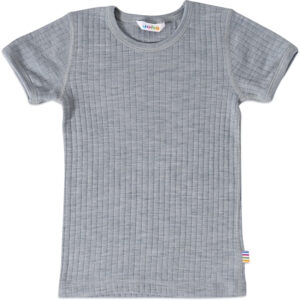 Grå uld t-shirt (90 cm) - Joha
