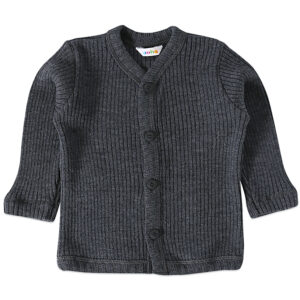 Grå vinteruld cardigan (50 cm) - Joha