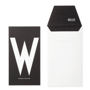 Kort m/kuvert W - Design Letters