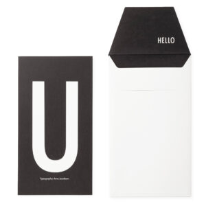 Kort m/kuvert U - Design Letters
