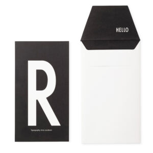 Kort m/kuvert R - Design Letters