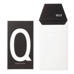 Kort m/kuvert Q - Design Letters