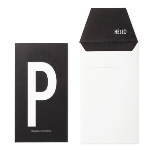 Kort m/kuvert P - Design Letters