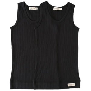 2 pak sort rib undertrøje (2 år/92 cm) - MarMar
