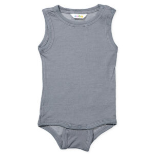Grå uld/silke body (60 cm) - Joha