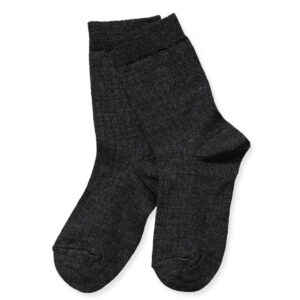 Dark grey melange uldstrømper (19-21) - Mp Denmark