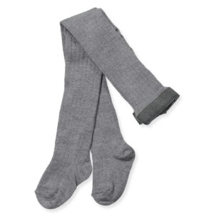 Grey melange uld strømpebukser (140 cm) - Mp Denmark