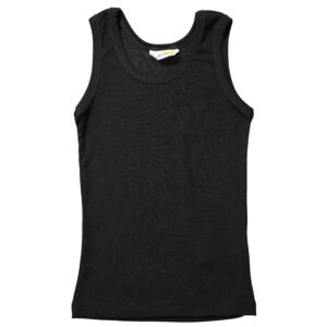 Sort uld/silke undertrøje - pige (100 cm) - Joha