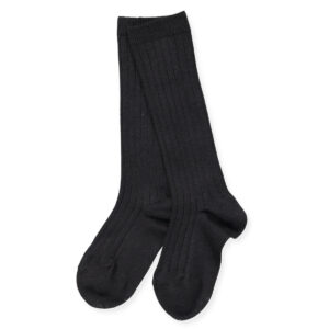 Sorte rib knæstrømper (0-3 mdr) - Cóndor