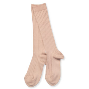 Rosa rib knæstrømper (0-3 mdr) - Cóndor