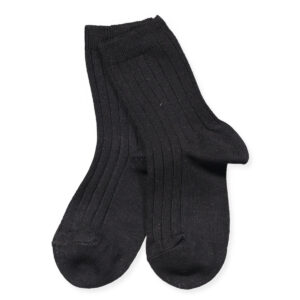 Sorte rib strømper (0-3 mdr) - Cóndor