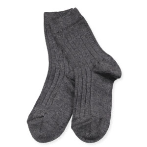 Grå rib strømper (0-3 mdr) - Cóndor