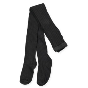 Sorte rib strømpebukser (80 cm) - Mp Denmark