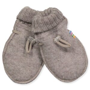 Beige uld fleece babyvanter (60 cm) - Joha