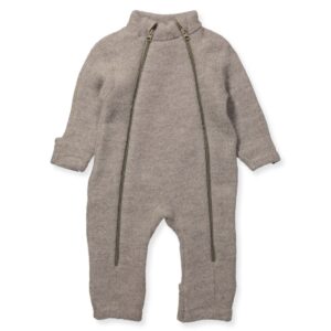 Beige uld fleece heldragt  (60 cm) - Joha
