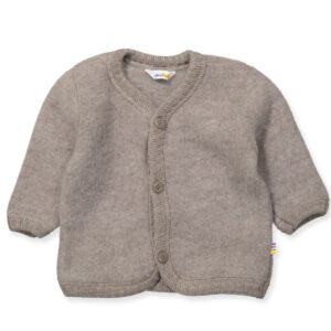 Beige uld fleece cardigan (60 cm) - Joha