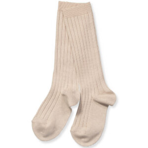 Latté rib knæstrømper (0-3 mdr (000)) - Cóndor