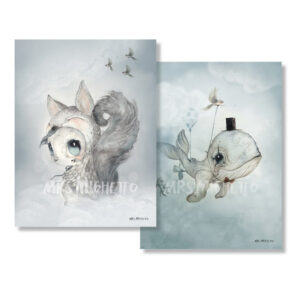 Dear Whalie/Tiny Toffle 2 pak - 18x24 cm (One size - Mrs. Mighetto