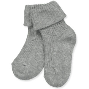 Grå rib babystrømper (17-18) - Mp Denmark