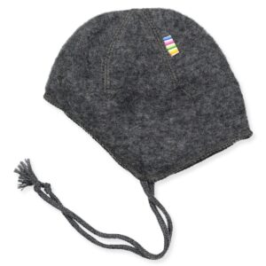 Grå uld fleece babyhue (0-1 mdr) - Joha