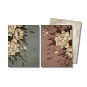 2 pak Peonies kort (One size) - Mrs. Mighetto