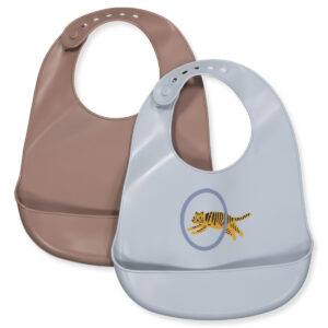 2 pak Tiger spisesmæk (One size) - OYOY