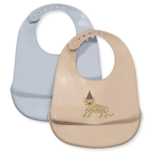 2 pak Leopard spisesmæk (One size) - OYOY