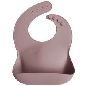 Warm taupe silikone spisesmæk (One size) - Mushie