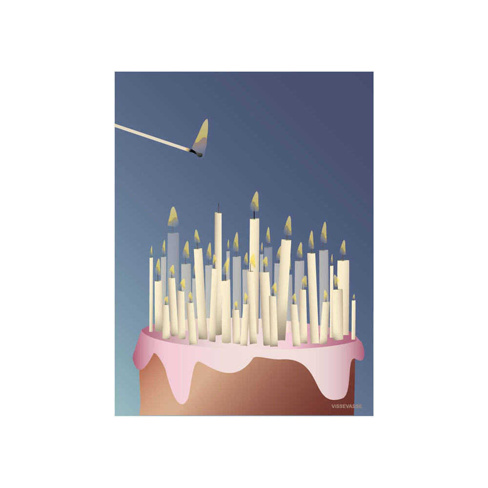Cake with candles kort (One size) - Vissevasse