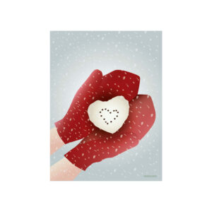 Snow heart kort (One size) - Vissevasse