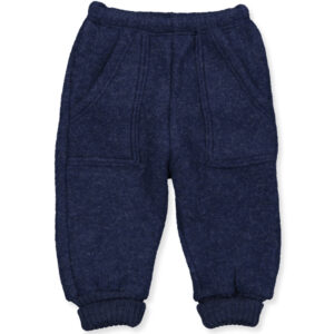 Navy uld fleece bukser (60 cm) - Joha
