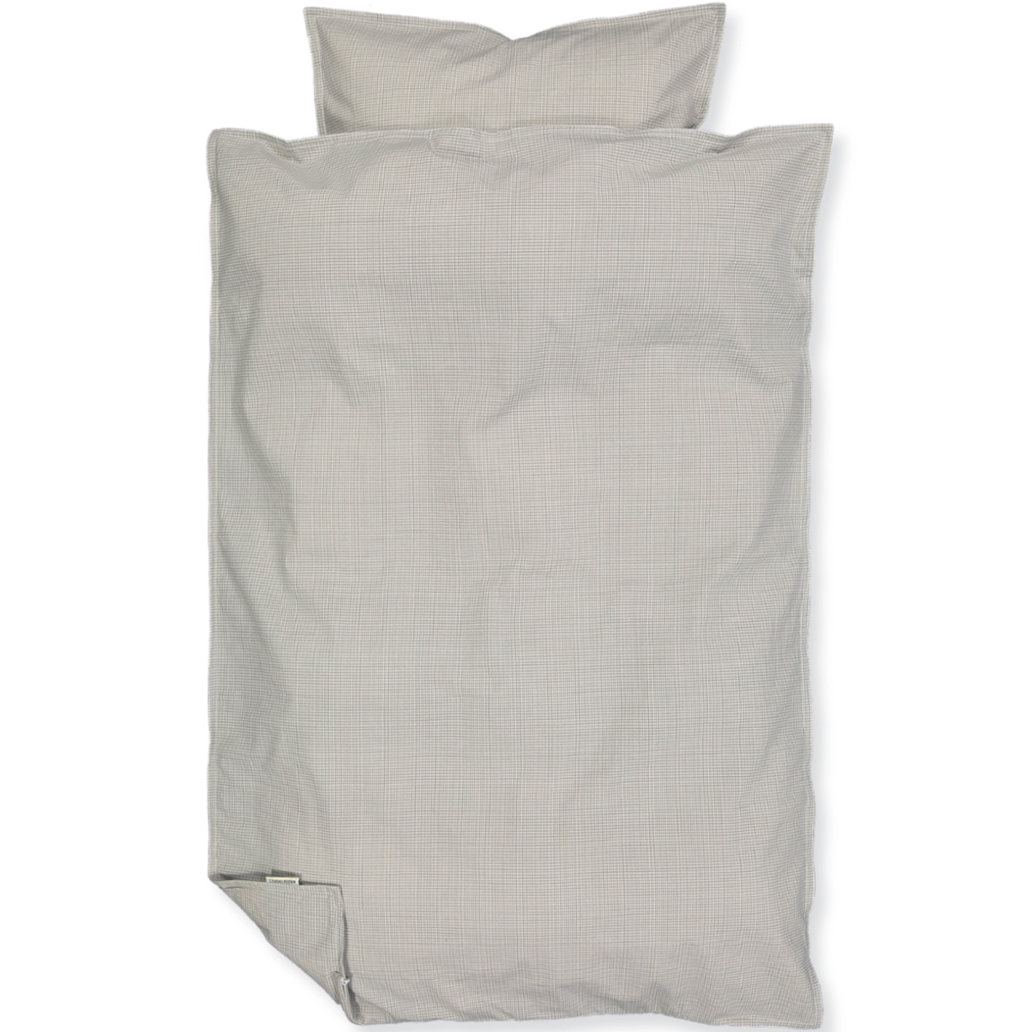 6021334b9de61Studio_feder-_senget_j-g4362-_grey_-2_Front_website Organic Checkered grey sengetøj (BABY) - Studio Feder
