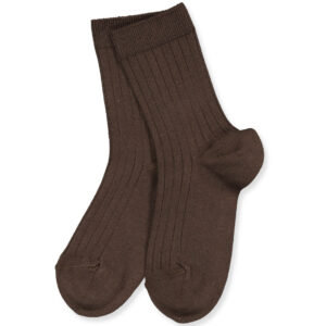 Marron rib strømper (0-3 mdr (000)) - Cóndor