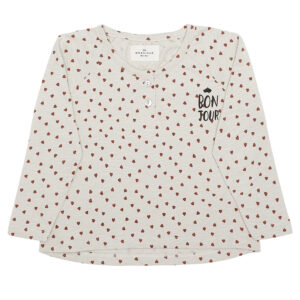 Organic Hearts bluse (5-6 år) - Monsieur Mini