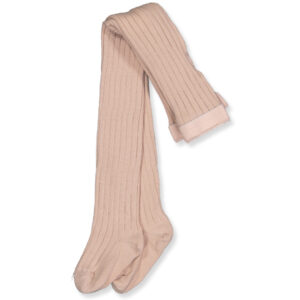Rose dust rib strømpebukser (60 cm) - Mp Denmark