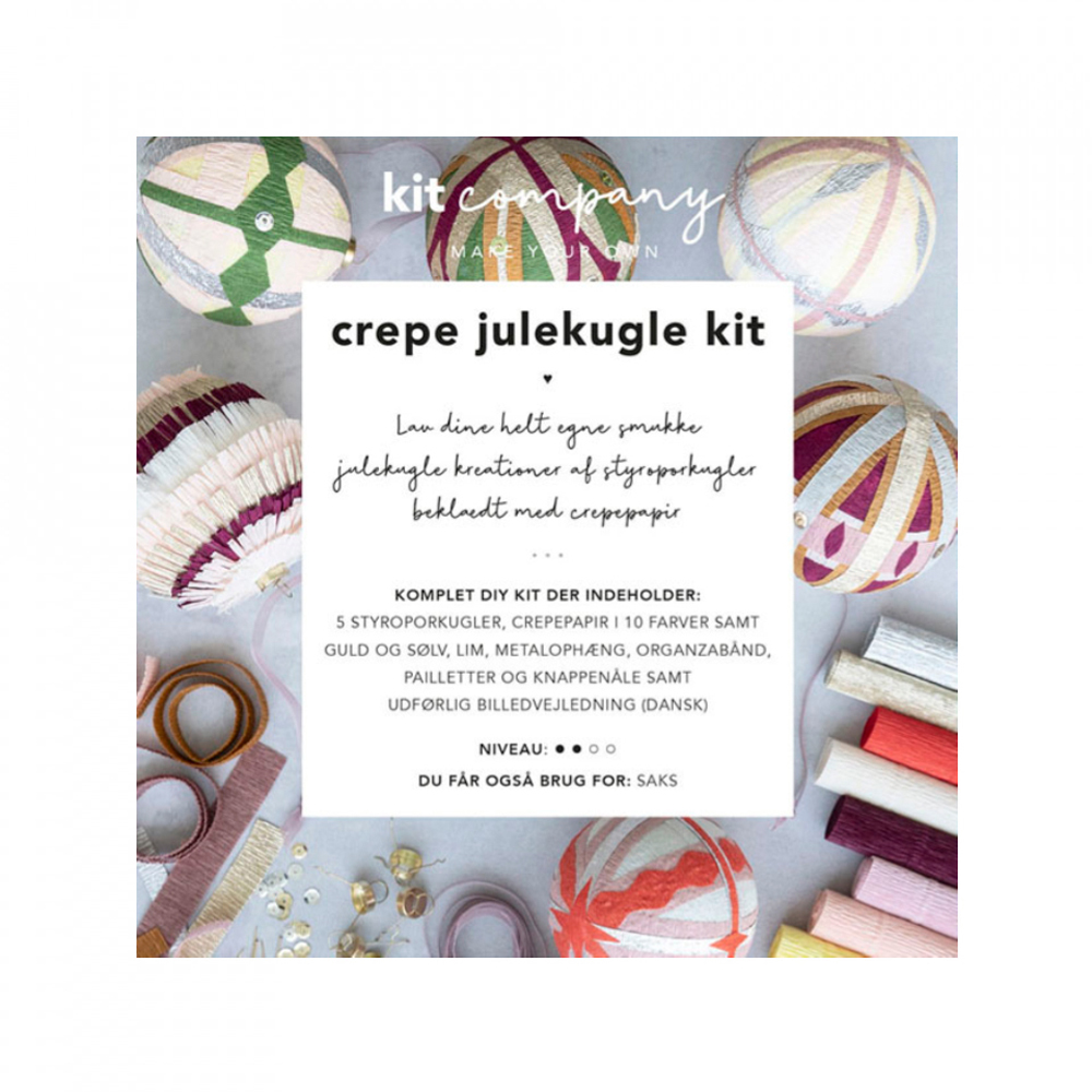 619398bb4cc2fJulekugle Crepe julekugle DIY kit (One size) - Kit Company