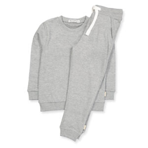 Greymelange sweatsæt (12 mdr/80 cm) - Minymo