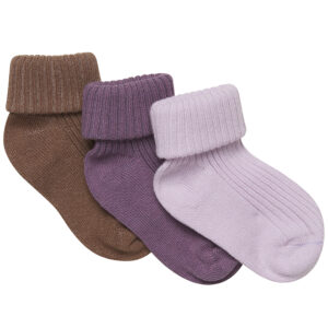 3 pak rib babystrømper (15-18) - Minymo
