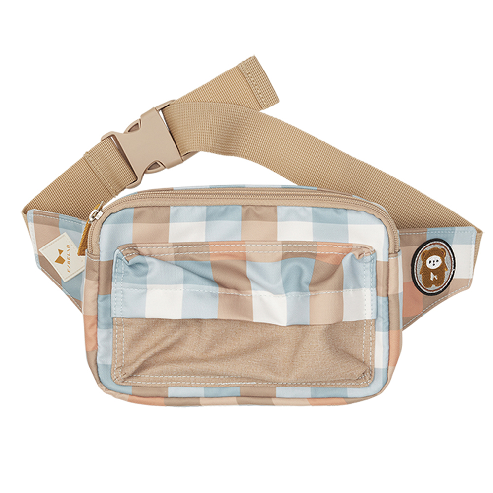 Cottage Blue Checks bæltetaske (One size) - Fabelab