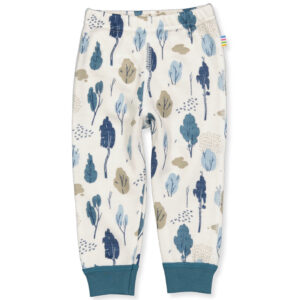 Blå uld/bambus leggings (60 cm) - Joha