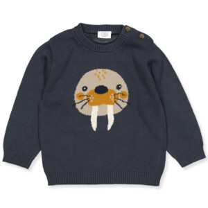 Organic Pilou striktrøje (9 mdr/74 cm) - Hust & Claire