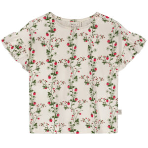 Organic Wild strawberry t-shirt (98-104 cm) - Mainio