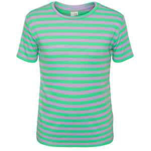 Dora stribet rib t-shirt (9-10 år) - PIECES KIDS