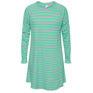 Dora stribet rib kjole (7-8 år) - PIECES KIDS