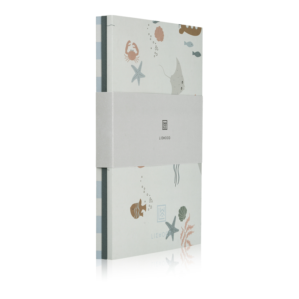 63ce91c2d5315LW17902_-_1590_Sea_creature-Stripe_mix_-_Main 3 pak A5 Sidney notesbøger (One size) - Liewood