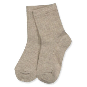 Light brown melange rib strømper (22-24) - Mp Denmark