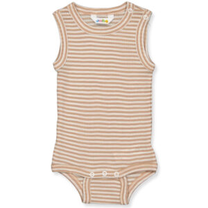 Uld/silke stribet body (50 cm) - Joha