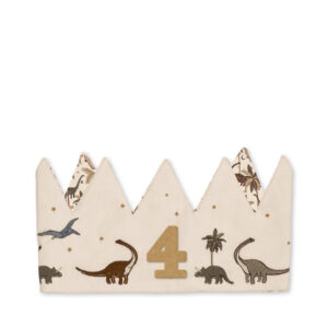 Organic dino fødselsdagskrone (One size) - Konges Sløjd