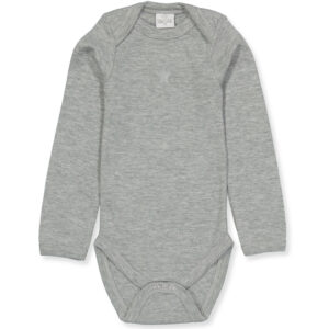 Gråmeleret body (6 mdr/68 cm) - Smallstuff