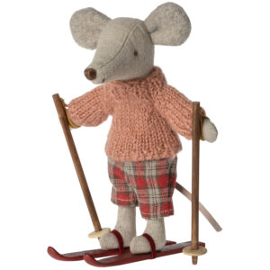 Vinter mus med ski, storesøster (One size) - Maileg